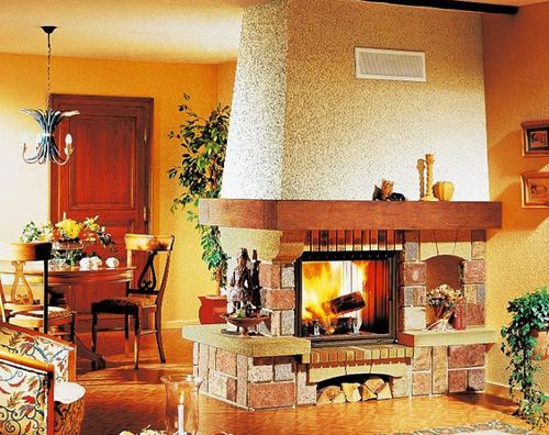 Двосторонній камін в інтерєрі: фото, відгуки, з цегли