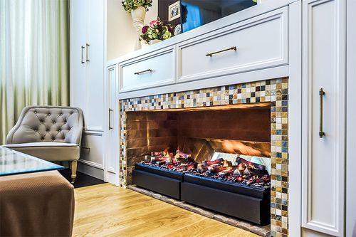 Камін з ефектом диму: фото роботи та відео