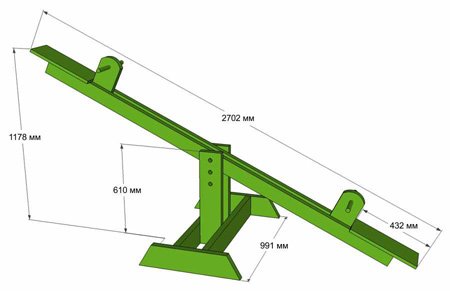 Гойдалки балансир своїми руками з дерева або металу