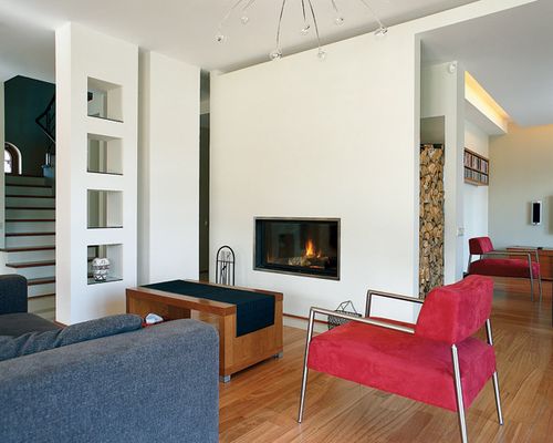 Камін в котеджі: фото в інтерєрі вітальні