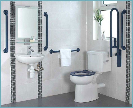 Пристосування для інвалідів і літніх людей: поручні для ванної та туалету, змішувач, підйомні механізми, стільчик, ванна з дверцятами та інші аксесуари, фото