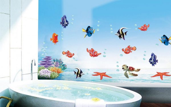 Наклейки на стіну у ванну кімнату — види і дизайн (відео, фото) Наклейки на стіну у ванну кімнату — види і дизайн (відео, фото)