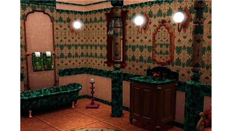 Фото плитка у ванній з малюнком: красива синя