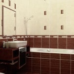 Фото плитка у ванній з малюнком: красива синя