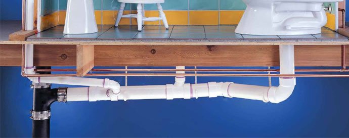 Ванна кімната в деревяному будинку