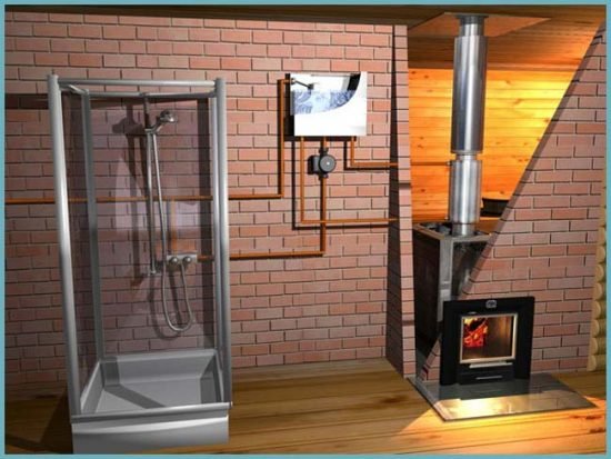 Банні печі з баком для води своїми руками