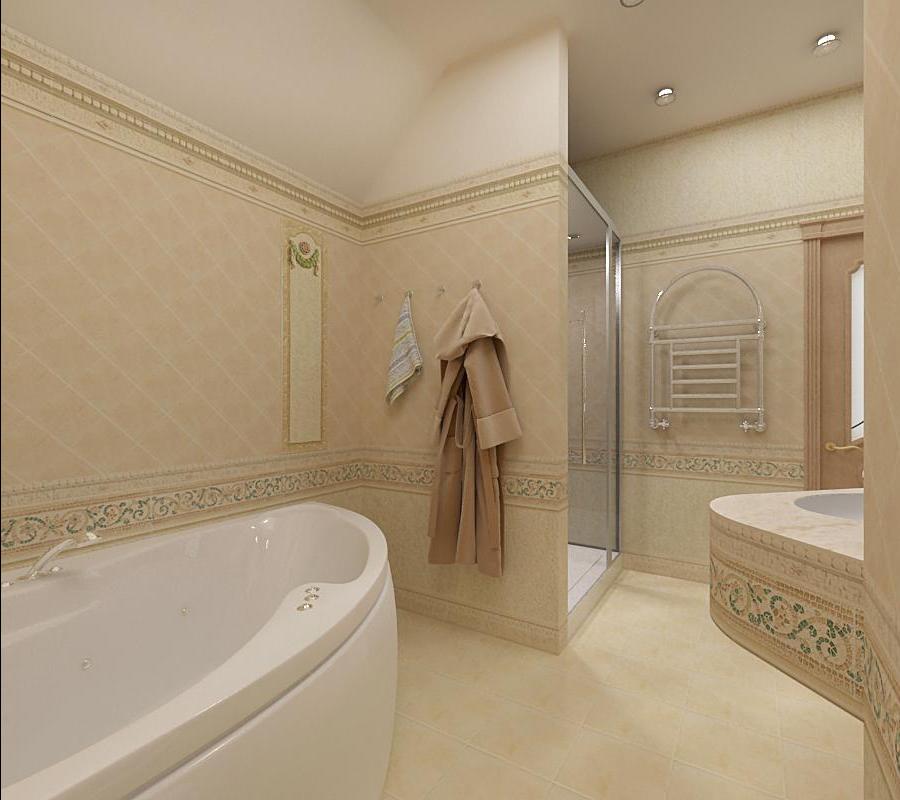 Ванна кімната з душовою кабіною дизайн