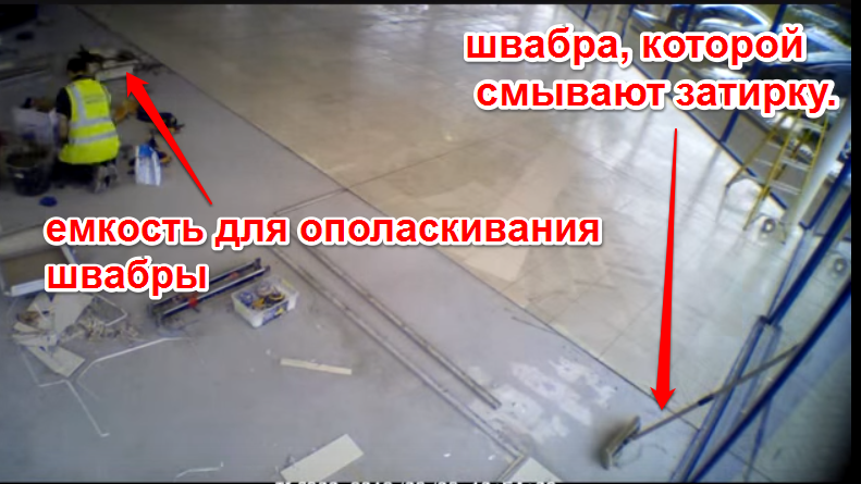 Технологія укладання плитки на підлогу, в супермаркетах і автосалонах.