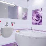 Панно з плитки для ванної кімнати: фото інтерєру