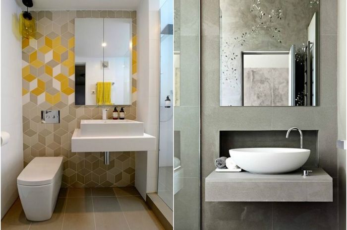 Інтерєр ванної кімнати поєднаної з туалетом