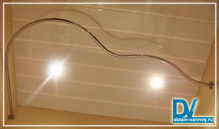 Оптимальна штанга для штори у ванну кімнату і кутова г подібна поперечина