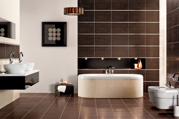 Дизайн стильного ванної кімнати в коричнево бежевих тонах: нюанси оформлення інтерєру Дизайн стильного ванної кімнати в коричнево бежевих тонах: нюанси оформлення інтерєру