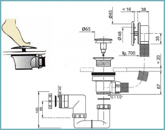 Вибираємо кращу систему злив перелив для ванни
