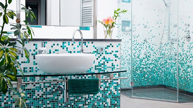 Керамічна плитка для ванної: дизайн, фото колекція