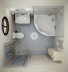 Маленька ванна кімната: дизайн інтерєру з душовою кабіною