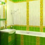 Фото плитка у ванній з малюнком: красива синя