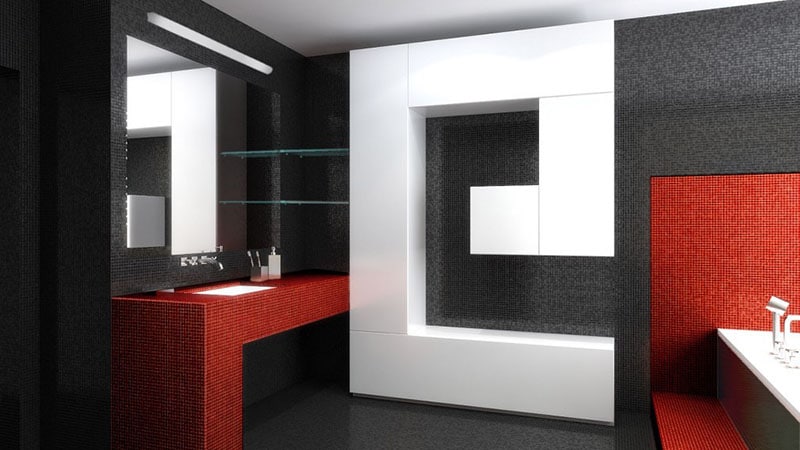 Кахель для ванної кімнати: фото поєднання кольорів