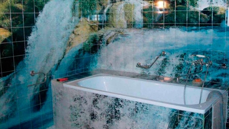 Фотоплитка для ванної кімнати: особливості обробки