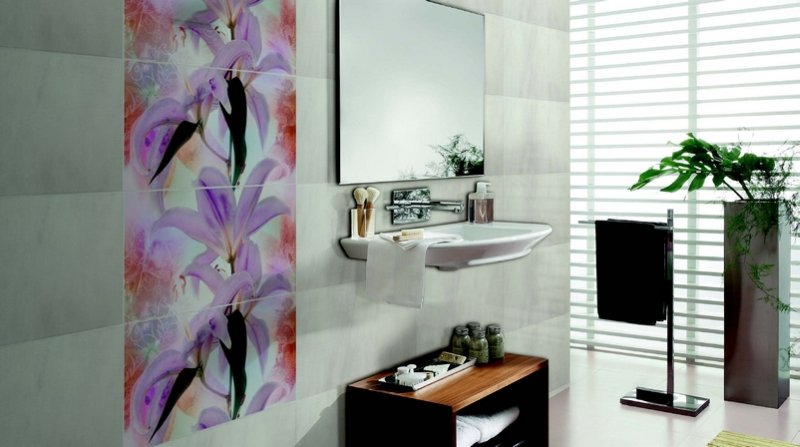 Панно з плитки в ванну, як вибрати і існуючі види