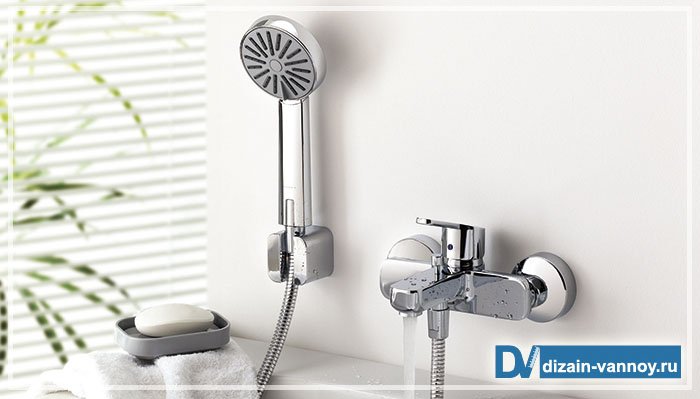 Змішувачі для ванної кімнати з душем   види і вибір кранів