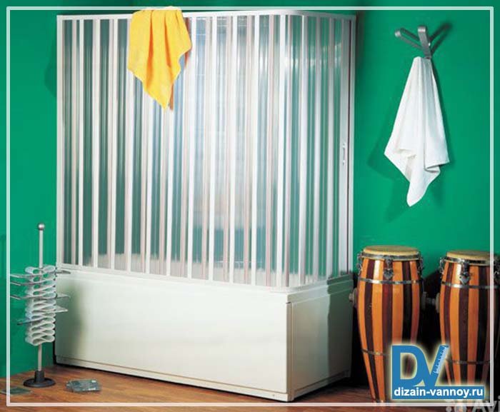 Пластикова шторка для ванної   види розсувних і звичайних конструкцій