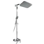 Душові стійки зі змішувачем і верхнім душем: особливості вибору