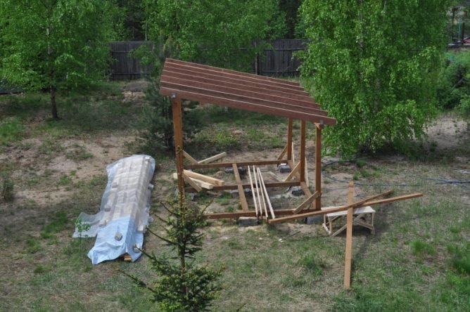 Ідеї та схеми альтанок з односхилим дахом Ідеї та схеми альтанок з односхилим дахом