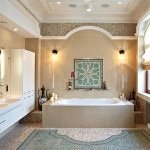 Кахель для ванної кімнати: фото поєднання кольорів