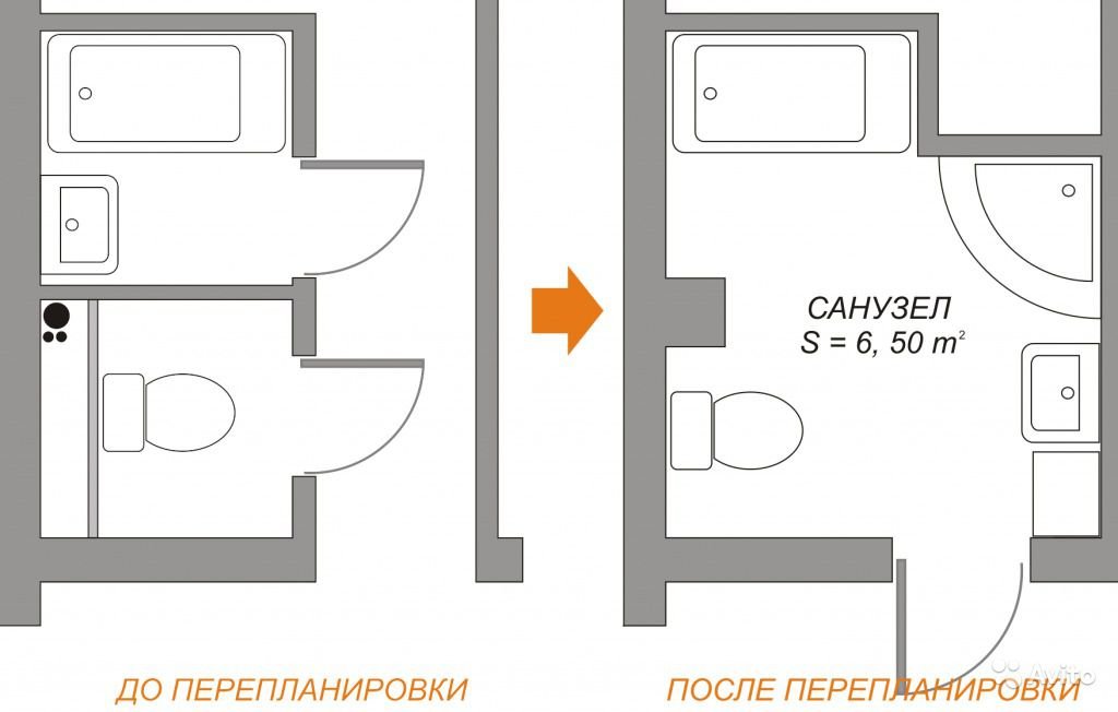 Інтерєр ванної кімнати поєднаної з туалетом