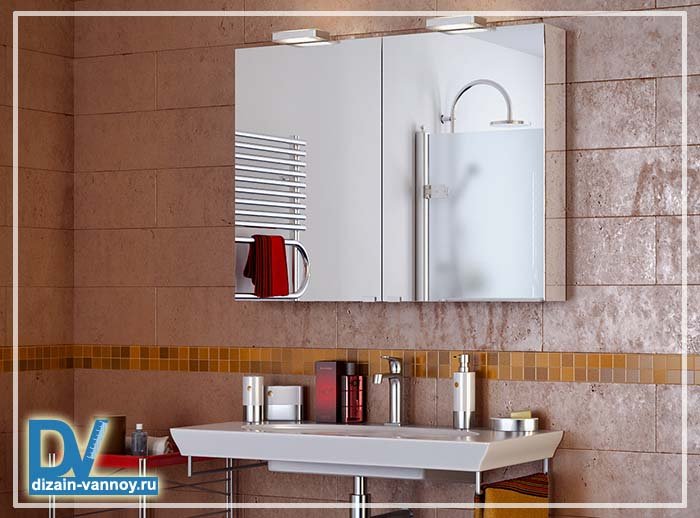 Скляні шафи для ванної кімнати і дверцята із скла