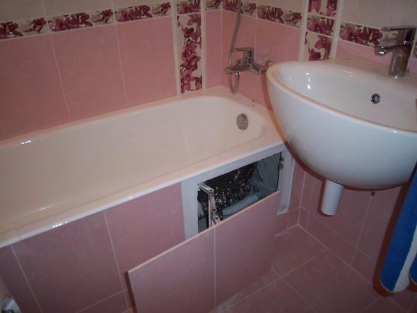 Екран під ванну з плитки — види і монтаж (відео, фото)