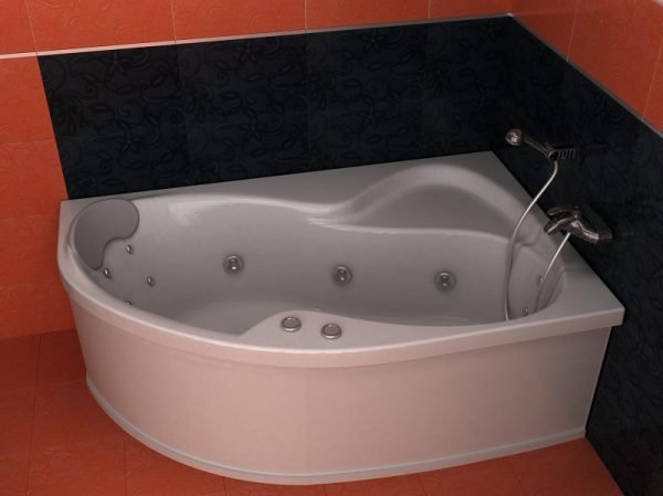 Ванни акрилові — кутові і асиметричні (фото, відео)