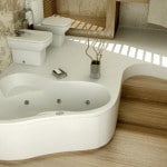 Кутова ванна: фото дизайну інтерєру