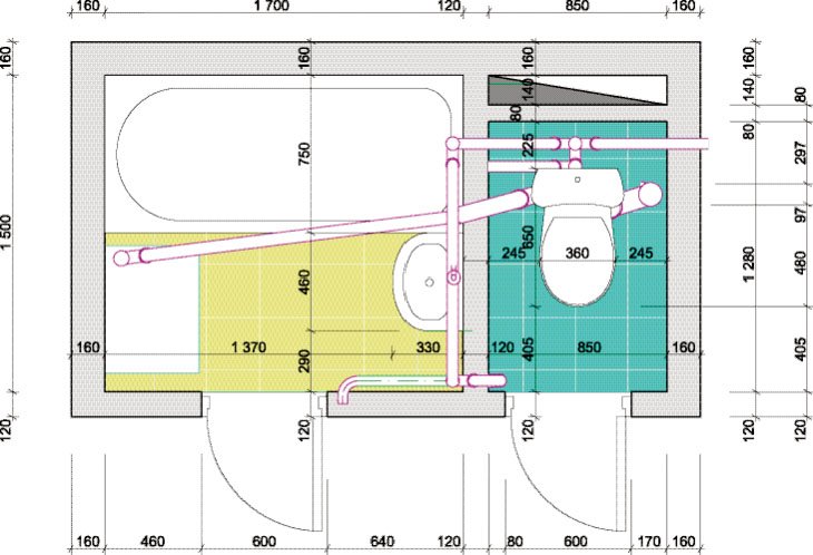 Планування ванної кімнати, ідеї для приміщень різних розмірів