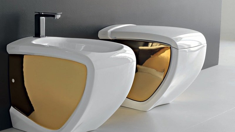 Кольорові унітази: фото підбірка виробів