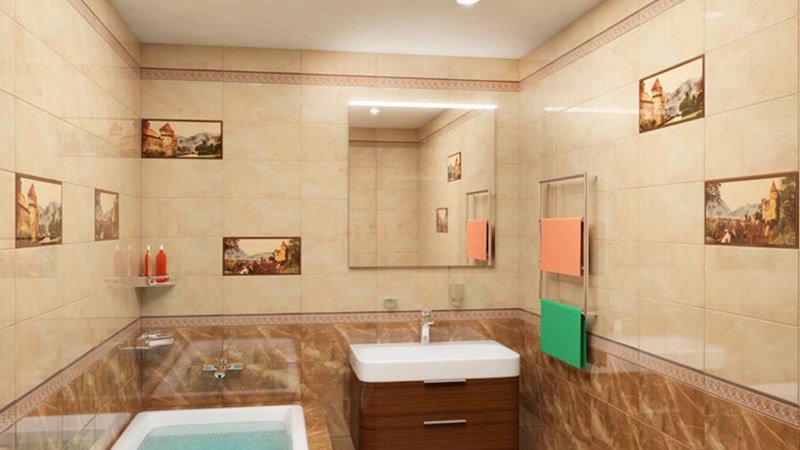 Білоруська плитка для ванної: фото приклади