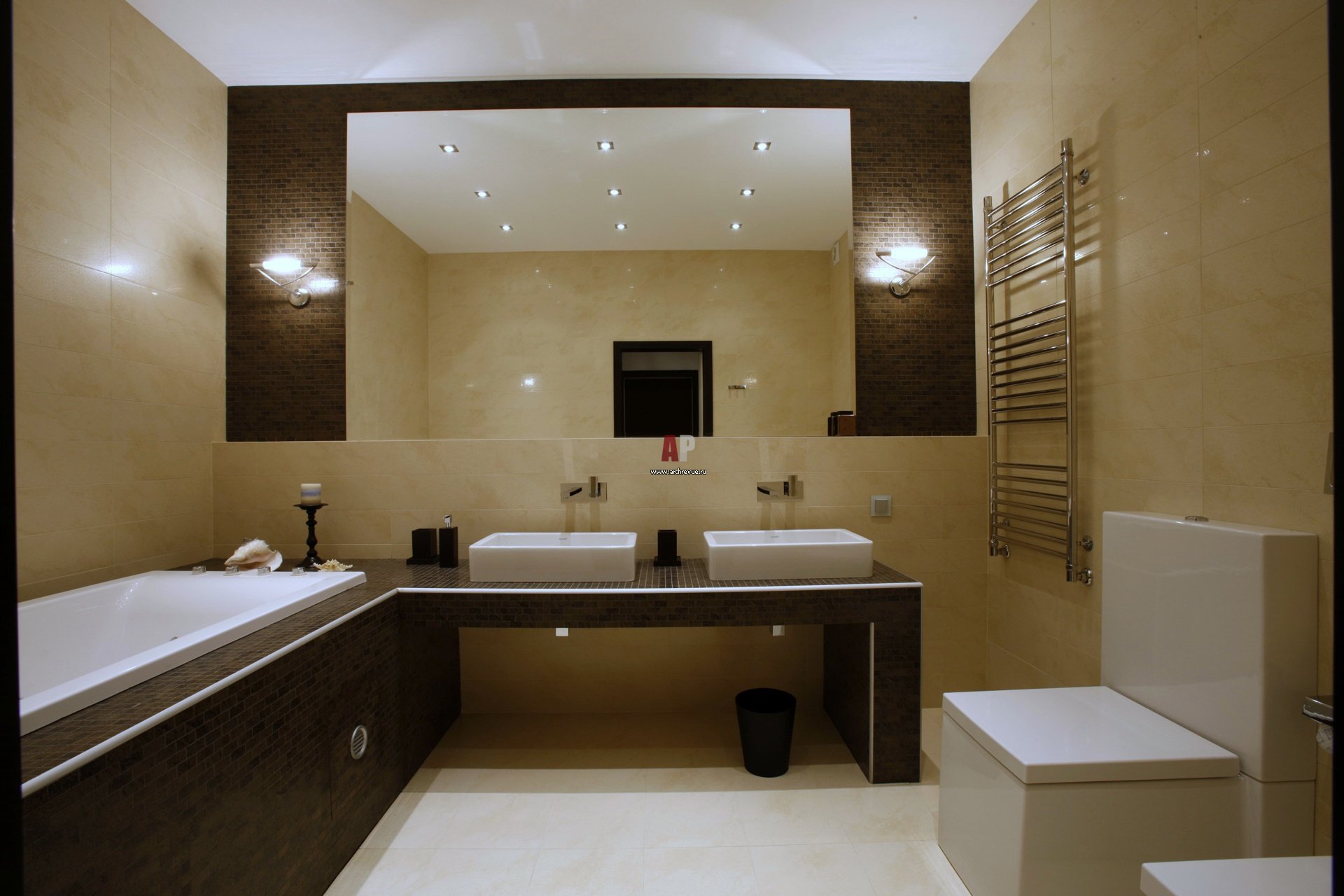 Ванна кімната дизайн, багато готових рішень