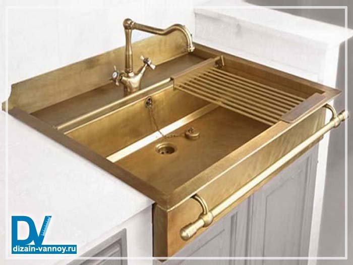 Раковина з нержавіючої сталі для ванни металеві, мідні і сталеві