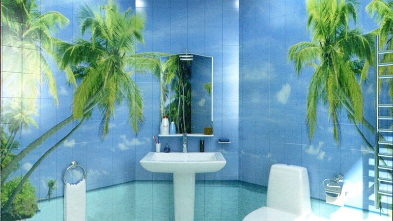 Кольорова плитка для ванної: фото зразків