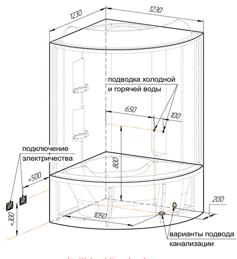 Душові кабінки своїми руками, все в деталях