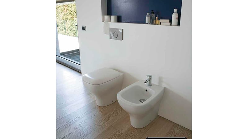 Унітаз з прихованим бачком: приставний, підлоговий