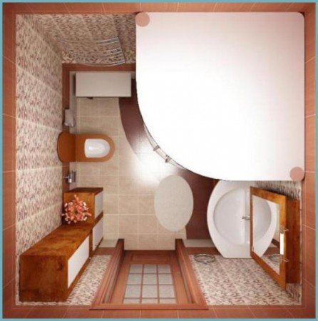 Маленька ванна кімната: дизайн інтерєру з душовою кабіною