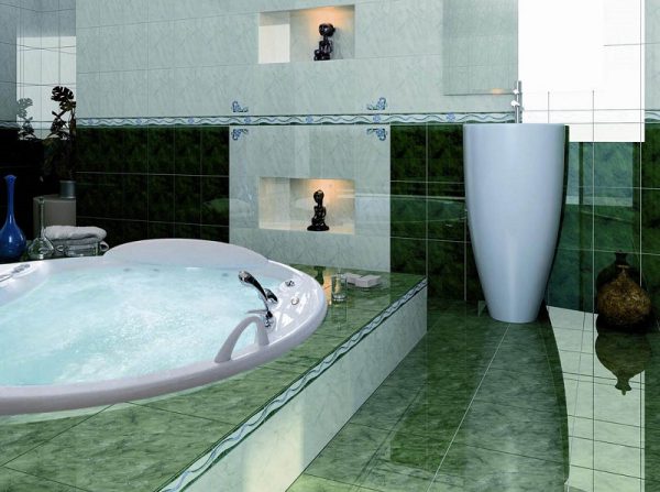 Мармурова плитка для ванної — яку вибрати (фото і відео)