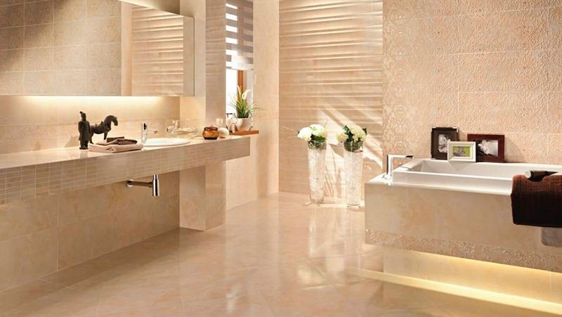 Плитка для ванної кімнати: колекція фото