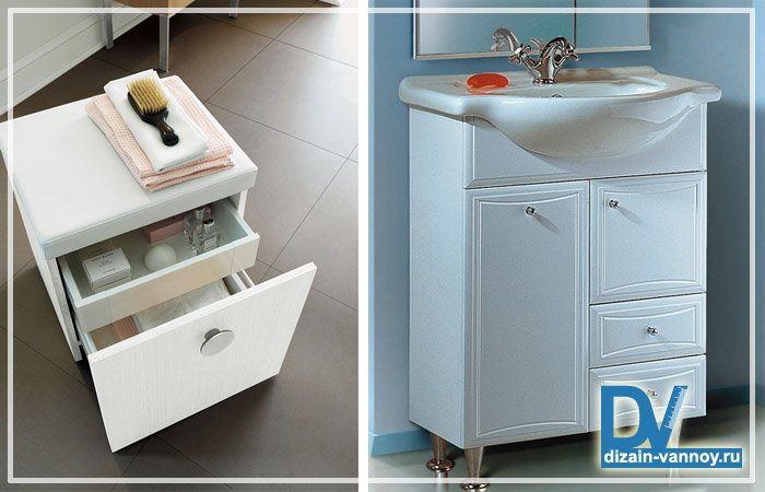 Підлогова тумба у ванну кімнату   выкатная на коліщатках і звичайна