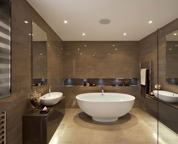 Дизайн стильного ванної кімнати в коричнево бежевих тонах: нюанси оформлення інтерєру Дизайн стильного ванної кімнати в коричнево бежевих тонах: нюанси оформлення інтерєру