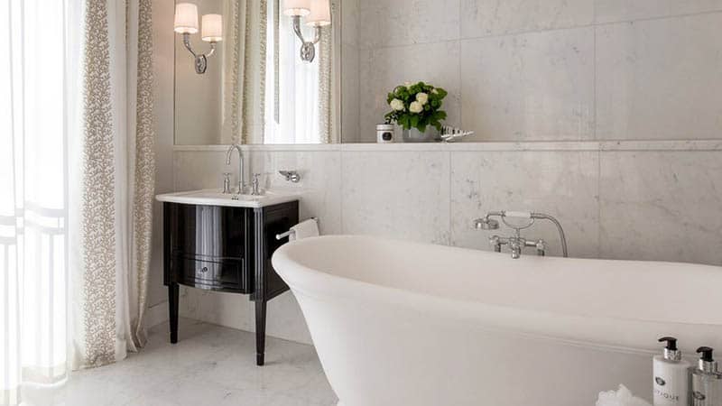 Настінна плитка для ванної: колекція фото