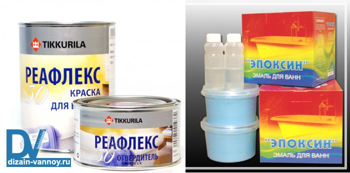 Водостійка фарба для ванни   латексна, двокомпонентна епоксидна і емаль