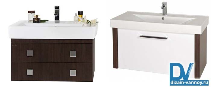 Підвісна або навісна тумба для ванної кімнати   види і вибір