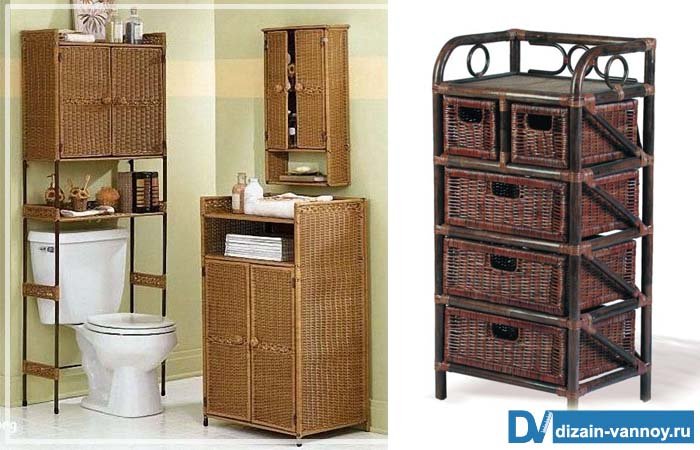 Меблі для ванної кімнати і туалету: види, фото і зразки
